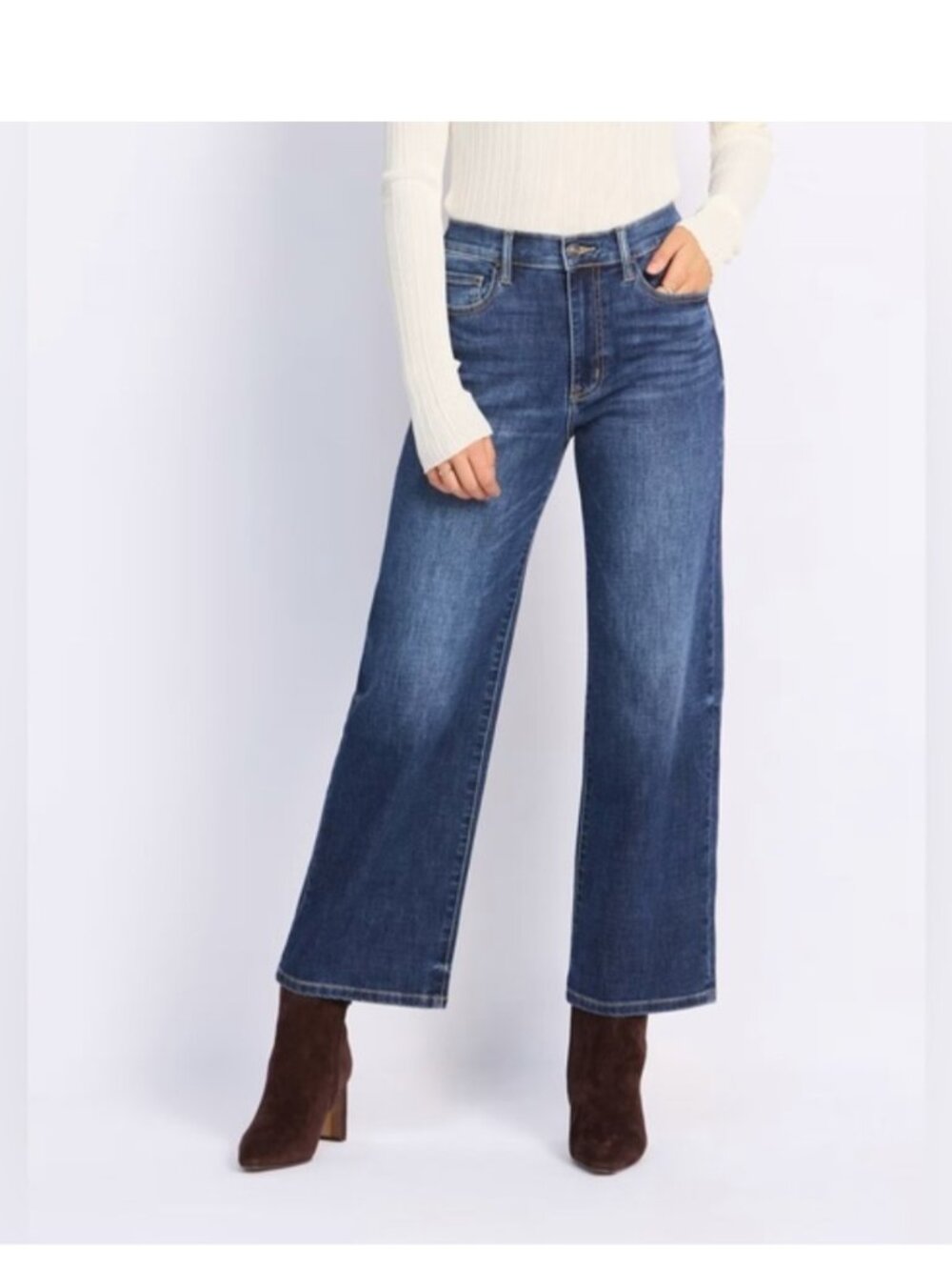 Studio Blue Stitch Fix Brit Super High Rise Wide Leg Ankle Jeans Size 4 NWT